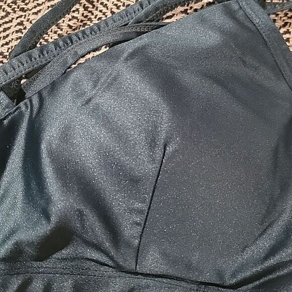 Betsey Johnson green workout top sz L - Picture 7 of 7